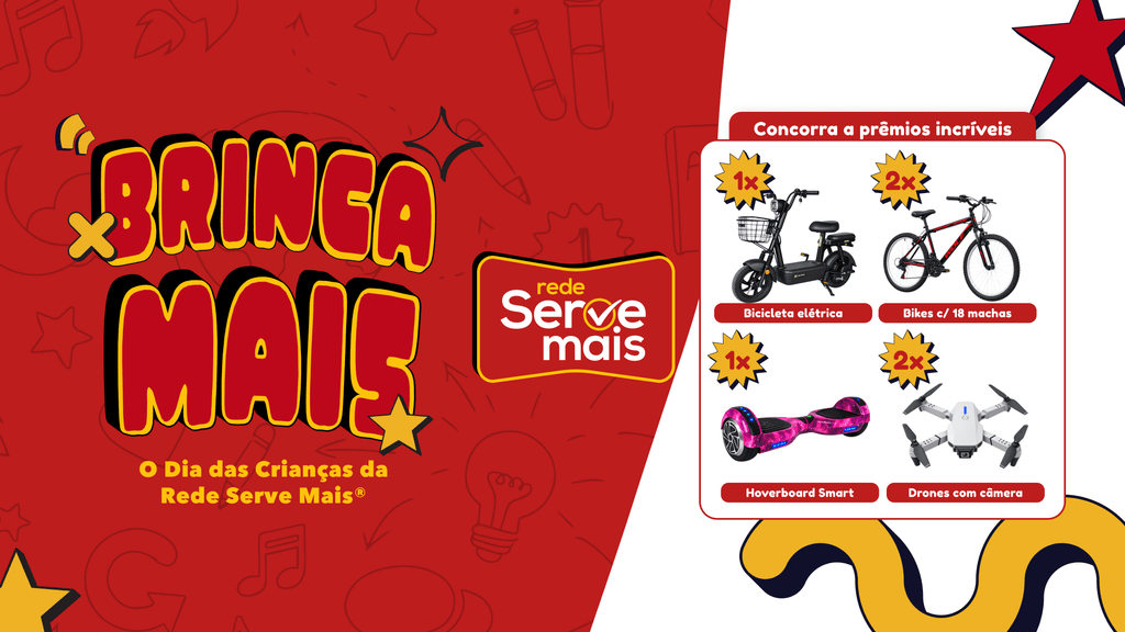 Capa de noticia Rede Serve Mais Brinca Mais 1 1024x576